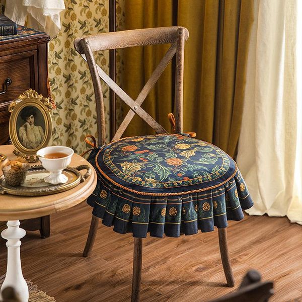 

chair covers retro american cushion cover printed velvet home upscale stool cushions chairs decor seat luxury
