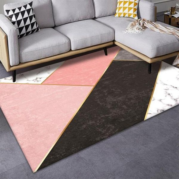 

geometry pattern carpet modern printing large area rugs anti-slip washable floor mat for living room parlor bedroom home decor