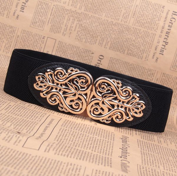 

belt designer luxury quality elastic 88 waist flower buckle, Black;brown