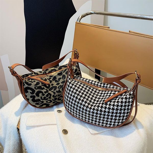 

evening bags original brand texture female bag 2021 large capacity casual messenger houndstooth shoulder underarm