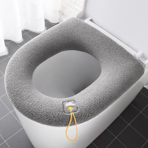 

toilet seat covers cover thickened knitted cushion washable household
