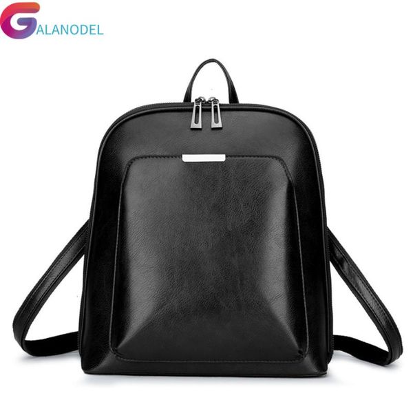 

outdoor bags women backpack pu leather fashion backpacks classical female feminine casual large capacity vintage shoulder