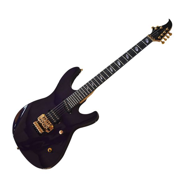 Fabrikauslass-6-Saiten violette ungewöhnliche geformte E-Gitarre mit 27 Bünde, Palisander-Griffbrett