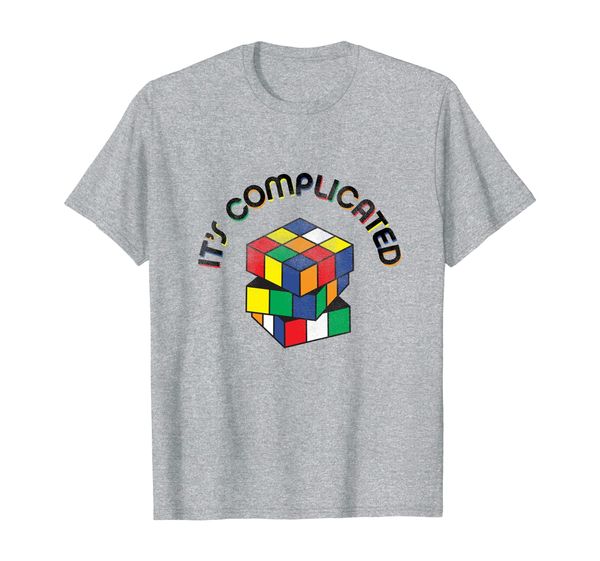 

its complicated rubik cube 90s nostalgia vintage t-shirt, White;black