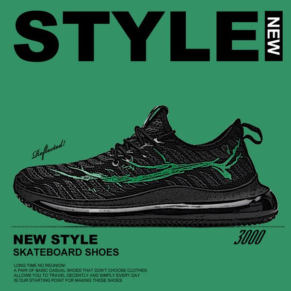 

sneakers men's running 2021 summer lightweight shock-absorbing mh breathable men's sho, Black