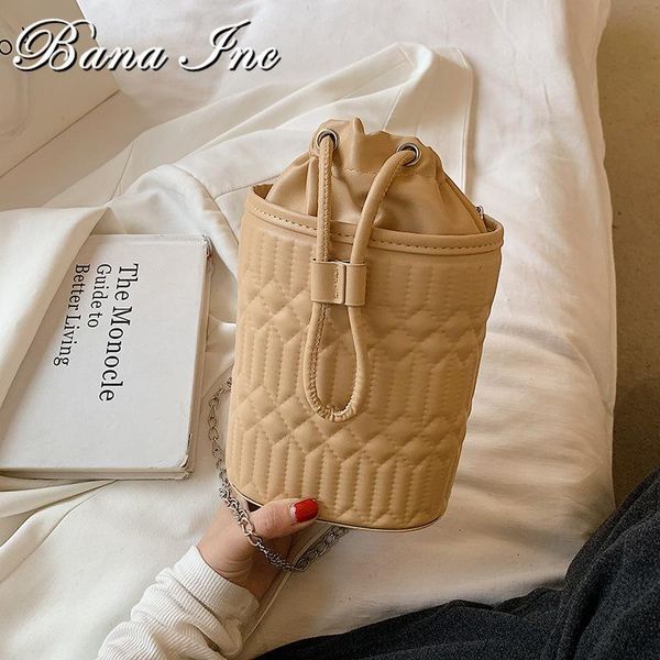 

evening bags retro women embossing cylinder shoulder bag casual chain bucket crossbody beach handbags