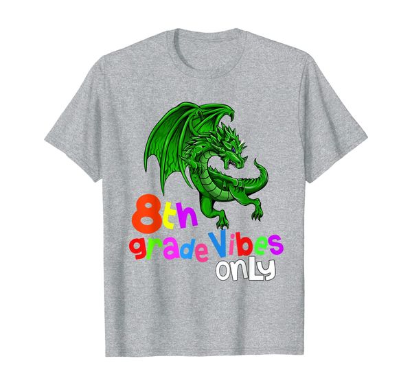 

back to school shirts 8th grade dragon lover mania 1st day t-shirt, White;black