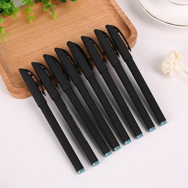 Canetas em gel 10pcs/lot de plástico caneta 0,5 mm Black tinta escolar papelaria office Material Supplies Supplies Waterborne Commercial Gift