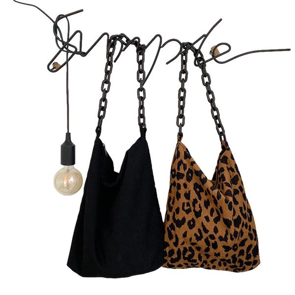 

storage bags female single-shoulder bag multipurpose solid/ leopard print handbag zip closure shoulder cloth