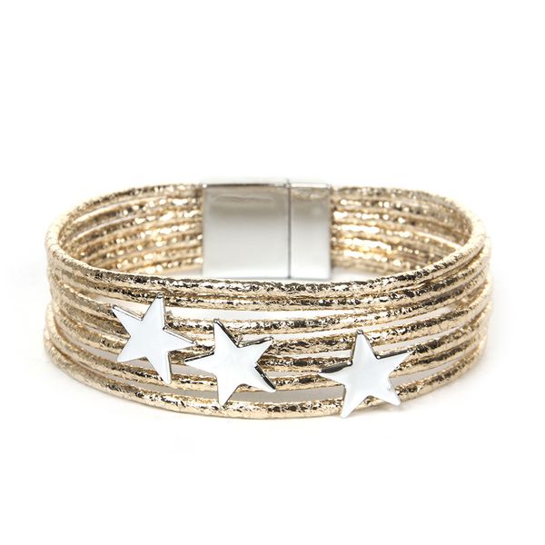 

fashion bracelet pu leather multi-layer winding beach bracelet gift girl, Black