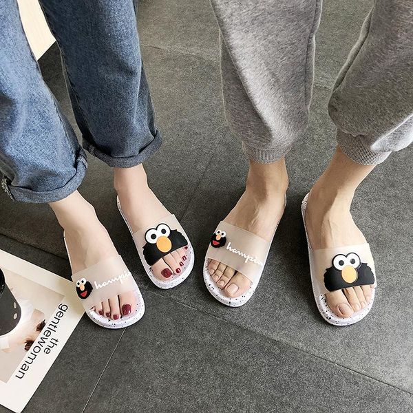 

slippers slipper women's cute ins summer home fashion bathroom indoor cartoon online celebrity shower anti-slip, Black
