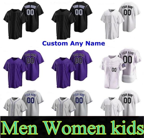 

colorado men women kids youth nolan arenado 2020 rockies trevor story charlie blackmon david dahl daniel murphy ian desmond ryan jerseys, Blue;black