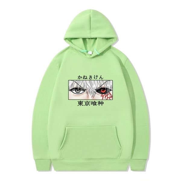 

2021 cartoon japanese animation tokyo ghoul kaneki male hoodie, Black