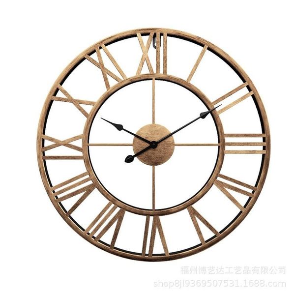 

wall clocks amazon wrought iron noiseless hanging clock living room simple bar creative metal watch manufacturer