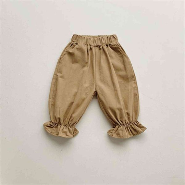 

spring kids pants korean calf length for boys and girls khaki loose, Blue