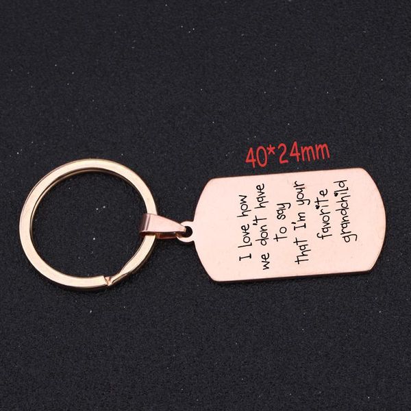

keychains engraved i love how we don't have to say that i'm your favorite grandchild for grandma gift granddad from, Silver