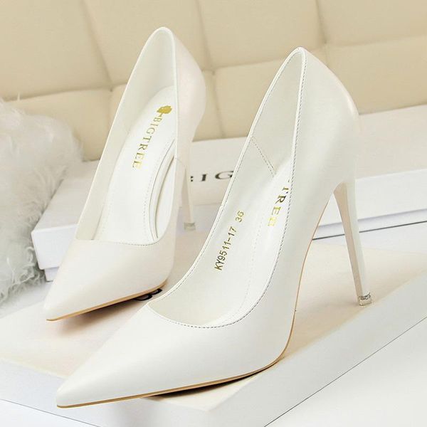 

dress shoes women pumps high heels plus size 43 white stiletto ladies wedding, Black