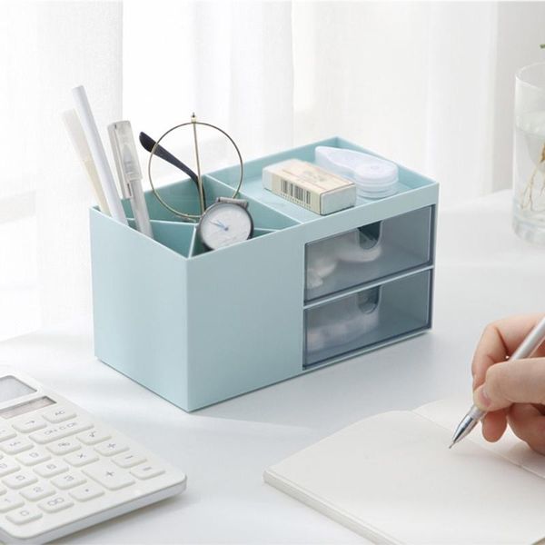 

tool organizers double drawer compartment box jewelry storage boxes cosmetics container sundries case simple dustproof makeup plastic