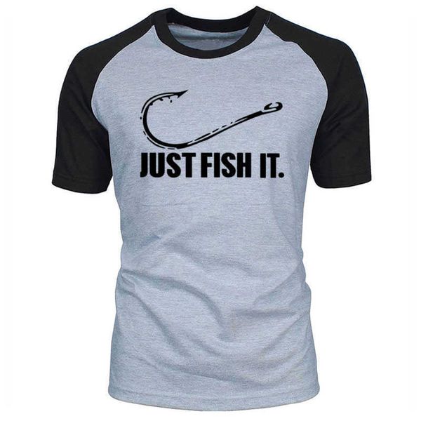 Любовь рыбалка футболка мода мужская рыба это смешной рыболочковый крючок Baittackle Presrunk хлопок раган с коротким рукавом футболка 210629