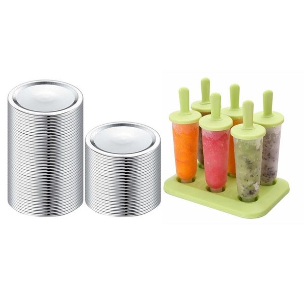 

kitchen storage & organization round shape lolly ice cream maker popsicle molds with 200-count,wide mouth canning lids for canning-86mm lid