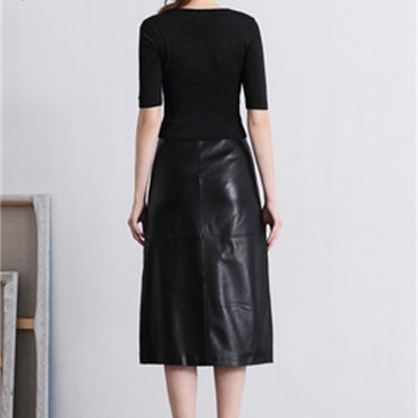 

2021 new fashion genuine sheep hide e6 al84, Black