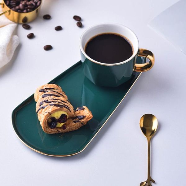 

cups & saucers european coffee cup and dish set creative mug with spoon household flower tea ceramic gift