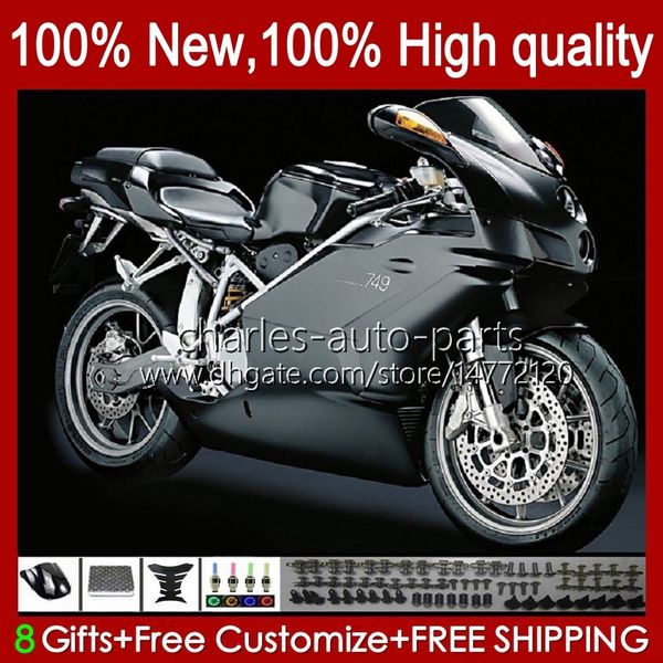 Motorrad-Karosserie für DUCATI 749S 999S 749 999 2003 2004 2005 2006 Body Kit 27Nr. 91 Mattschwarz 749-999 749 999 S R 03 04 05 06 Cowling 749R 999R 2003-2006 OEM-Verkleidung