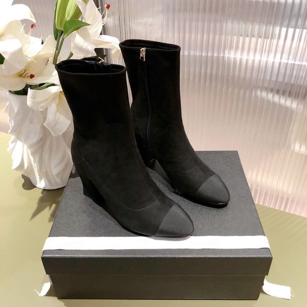 

fashion high heel women shoes designer comfortable leather casual brand classic luxury short boots size 35-40, Red;white