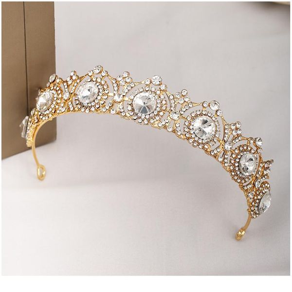 

wedding crown bridal headdress baroque crystal rhinestones headdress and crown bridal party crown tiara wedding hair acc qylgjo, Silver
