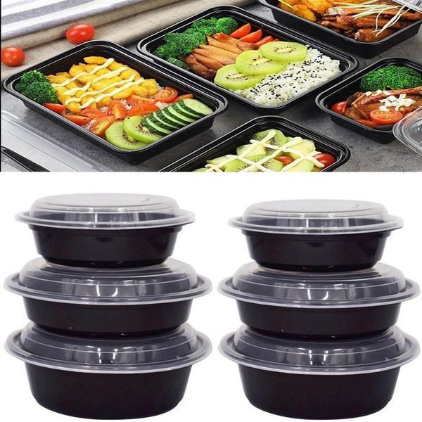

disposable take out containers 10pcs 720ml plastic bowl storage box with lids