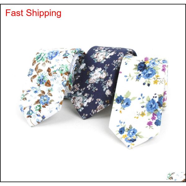

skinny ties men's cotton printed floral necktie,wedding qylvdf bdehome, Blue;purple