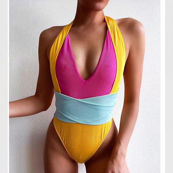 

one-piece suits one piece bikini swimwear women plus size swimsuit bathing suit biquini neon maillot de bain femme monokini tankini