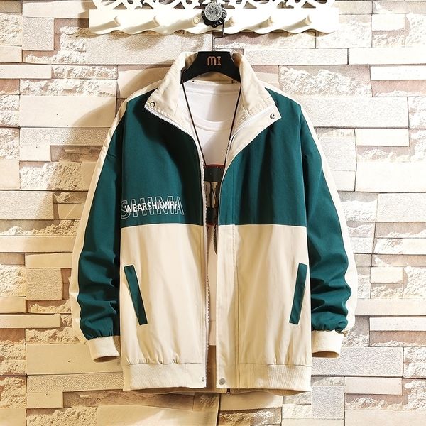 

2021 new janpan style bigger pocket white black spring autumn jacket men's streetwear bomber clothes plus asian oversize m-5xl s0hw, Black;brown