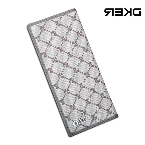 

leather wallet men's fashion long mesh hand striped mfjpt