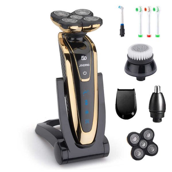 

rechargeable electric shaver whole body washing 5d floating head men shaving machine waterproof electric razor d42 p0817