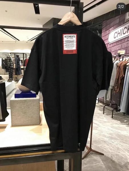

2021 new tshirt oversize on both sides men women loose tee streetwear hip hop kanye west vetements t shirt bsi4, White
