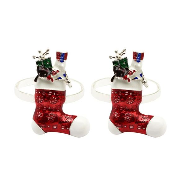

napkin rings 2pcs christmas stockings shape holders for dinning room