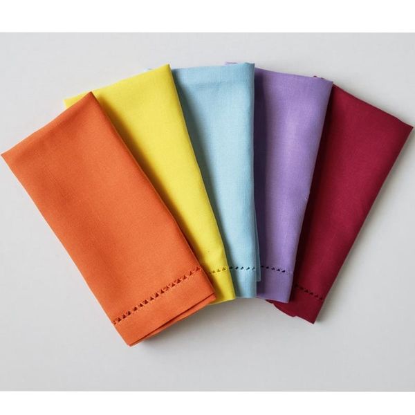 

table napkin colourful cotton fabric placemat dinner napkins place mat with hemstitched 6 colors available