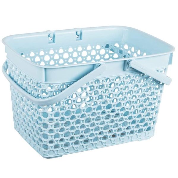 

storage baskets portable shower basket, plastic basket with handle organizer bin for bathroom, kitchen, college dorm