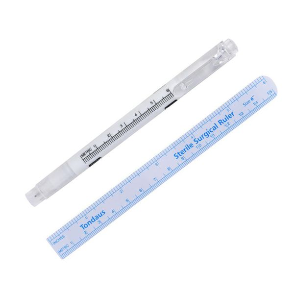 

new surgical skin marker eyebrow marker pen tattoo skin marker pen with measuring ruler for permanent makeup supplier