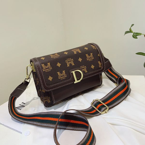 

net wild small bag female 2021 new retro fashion ins texture shoulder broadband trendy red messenger rvgvq