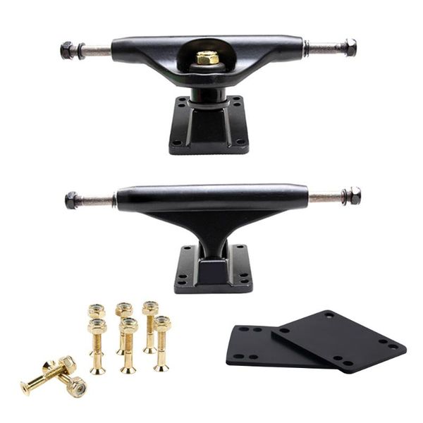 

5 inches independent bridge shockproof double rocker sports skateboard truck universal gasket longboard outdoor easy install