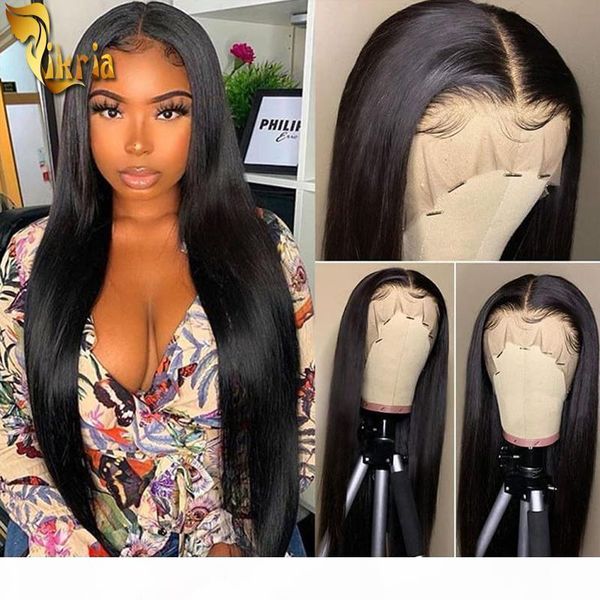 

glueless natural straight 360 lace wigs remy hair pre plucked hairline with baby hair 8~24 inches no shedding no tangle for black women, Black;brown