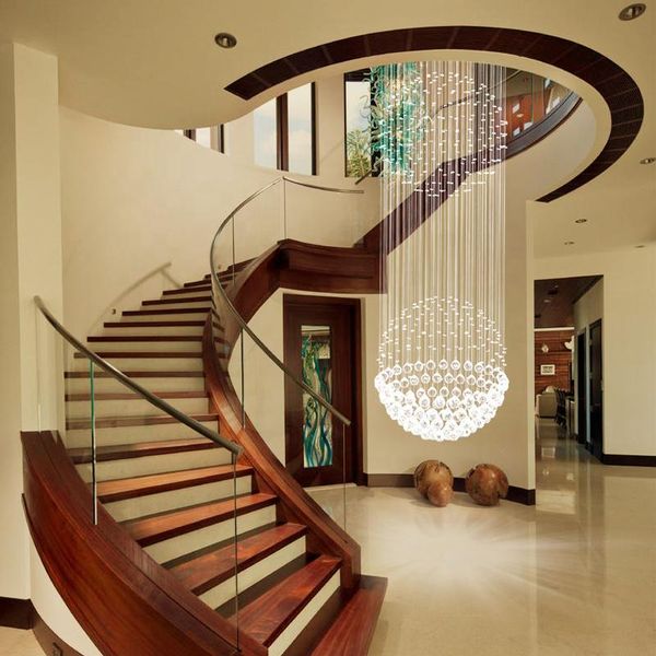 

chandeliers staircase chandelier led crystal raindrop modern linterior lighting decorative cceiling suitable for dining room bedroom living