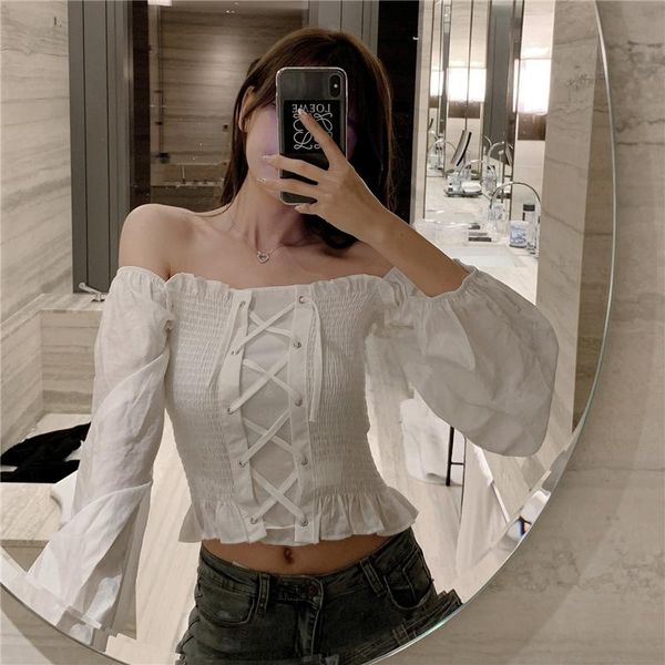 

women's blouses & shirts coigarsam cute blouse women vintage high waist blusas womens and white pink black 5006