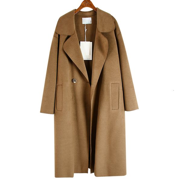 

2021 korean style trench coat for autumn and winter new ladies windbreaker temperament pluz size women clothing bte6, Tan;black