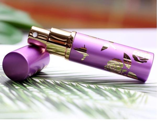

storage bottles & jars 10ml straight round rose flower aluminum bronzing glass perfume cosmetic bottle 120pcs sn1321