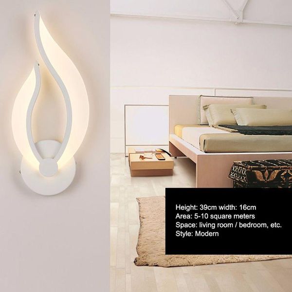 

wall lamps lgq led light modern lamp acrylic sconce flame shape indoor bathroom bedroom living room hallway art decoration