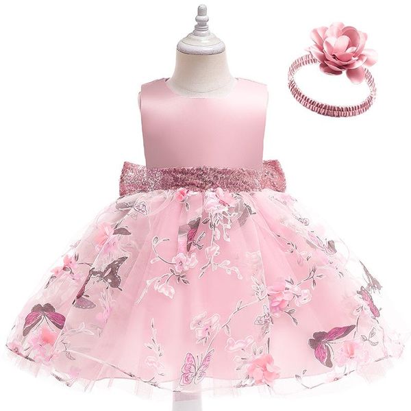 

girl's dresses melario 1-5y princess toddler kid child girls tutu dress party wedding birthday girl floral bow costumes with headband, Red;yellow