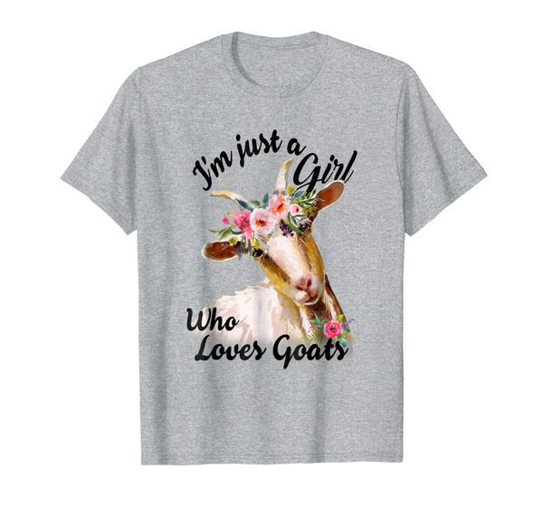 

i'm just a girl who loves goats t shirt goat lover, White;black